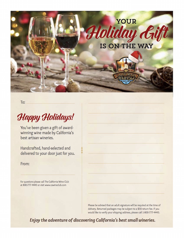 WCG CA Wine Club HolidayGiftCard2016-Full-LR