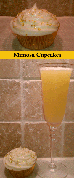 Mimosa Cupcake Recipe with Champagne