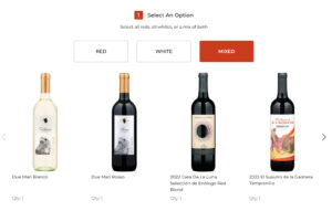 Select Red, White, or Mixed Wines