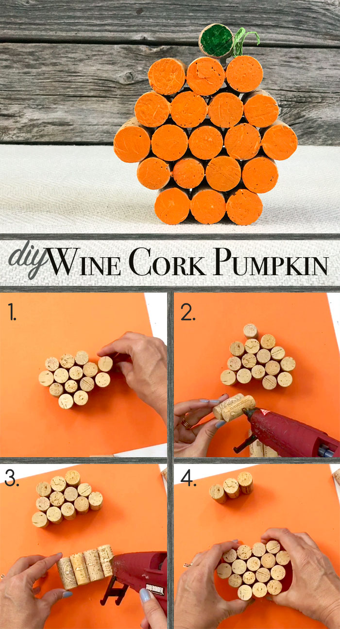 DIY Wine Cork Pumpkin