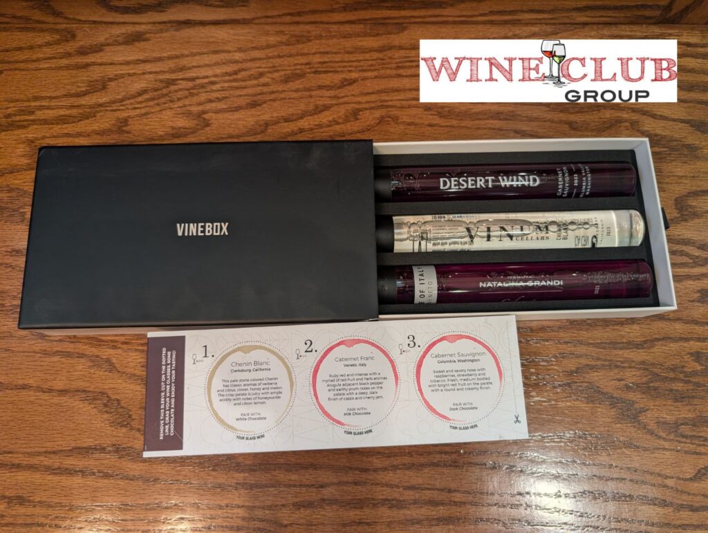 Vinebox chocolate pairing unboxing