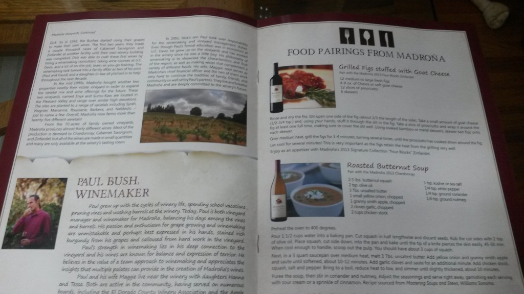 Food Pairings Page within the Tasting Notes Publication.