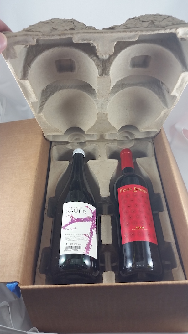 Plonk Wine Club Packaging.  (Opened)