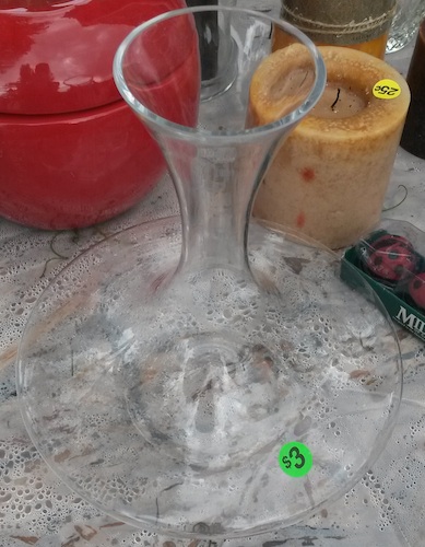 WCG Wine Decanter at Garage Sale