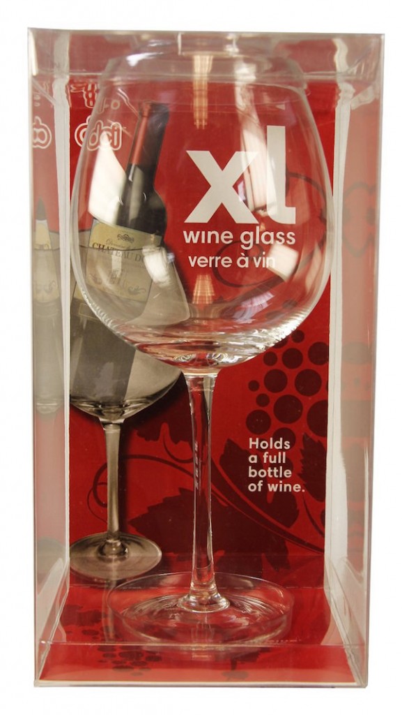 WCG XL Wine Glass Fits Full Bottle 600w