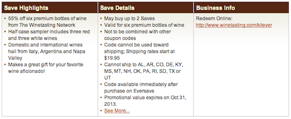 Wine Tasting Network Special Offer Details