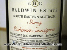 Baldwin Estate Shiraz Cabernet Sauvignon Label
