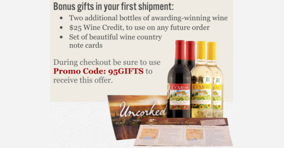 $95 in Free Wine Gifts