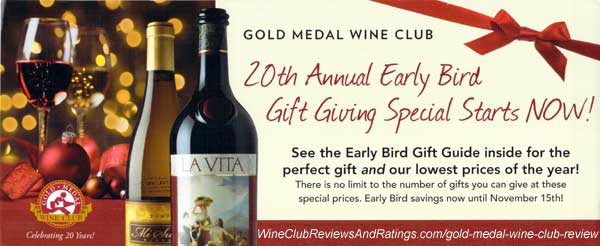 Gold Medal Wine Club Early Bird Special