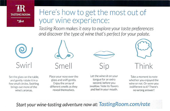 Tasting Room - how to taste