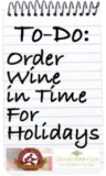 Christmas Delivery Deadlines for Wine