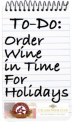 Christmas Delivery Deadlines for Wine