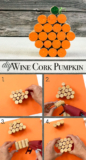 DIY Wine Cork Pumpkin