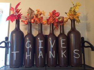 Thanksgiving Wine Bottle Decorations