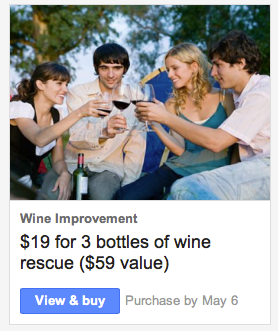 wine improvement offer from google